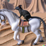 DALL·E 2022-12-24 16.28.48 - עכבר רוכב על סוס במדבר